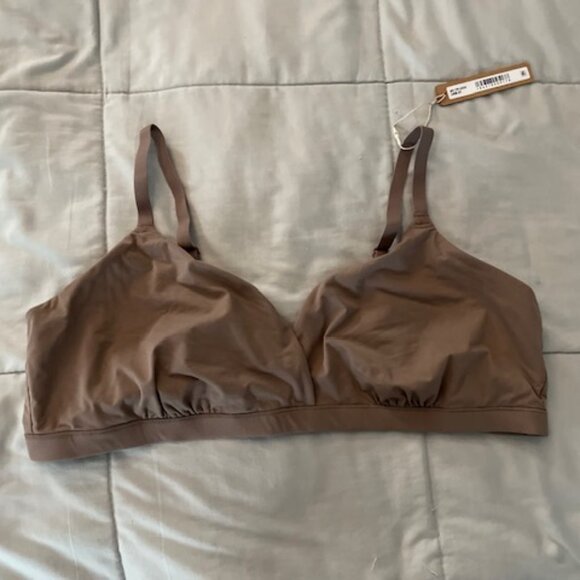 NWT SKIMS Bra Bralette 3X Umber Brown Unpadded No Underwire Lounge NEW Deal! - Picture 3 of 8
